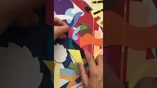 Creating a 100 day collage ✂️ #abstractart #art #collage