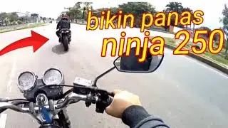 RX KING VS NINJA 250 | ngekorin ninja 250 biar panas - daily vlog