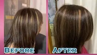 Equate Beauty Purple shampoo from Walmart (before and after) #purpleshampoo #walmart #haircolor