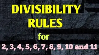 Divisibility Rules || 2 to 11 || Pradeep Tutorials
