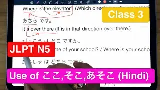 Use of ここ,そこ,あそこ (koko, soko, asoko) in Simple Japanese Sentences | JLPT N5 Grammar Class 3