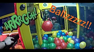 #109 WINNING at the claw machine! Spiky balls!