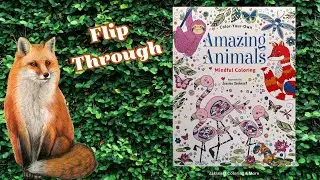 Color-Your-Own Amazing Animals Mindful Coloring Book #coloringbookflipthrough #dollartreefinds