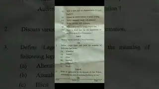 English -ll questions paper 2nd semester #2023 B.A.Llb