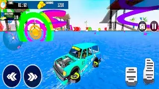 Water Surfer Car Race - Floating Beach Drive Simulator - Android GamePlay 2024