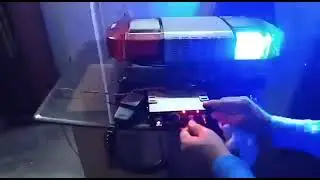 Police red blue light bar with pa  siren amplifier system use for the police cars 