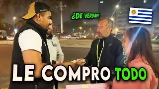 Le compramos TODO el puesto a un VENDEDOR CALLEJERO URUGUAYO 🇺🇾❤️