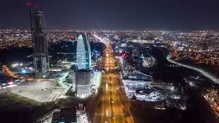 Sofia at Night - Drone Hyperlapse