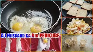 Husband ka kia pedicure | housewife daily routine | rameem vlogs.