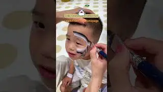 🌸Draw a shark face for your baby boy!#makeup #art  #painting