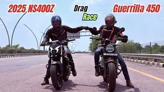 Bajaj NS400Z vs RE Guerrilla 450 Drag Race Kaun hai 400cc ka asli King?🏁