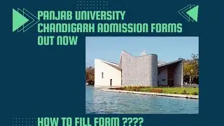Panjab University Chandigarh online admission form 2023
