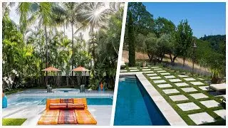 75 Tile Backyard Pool Design Ideas You'll Love 😊