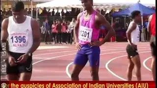 85th inter University.#megaluru.A RECORD BEAT BY S SIVADESH VASANTH TAMILNADU.100 M