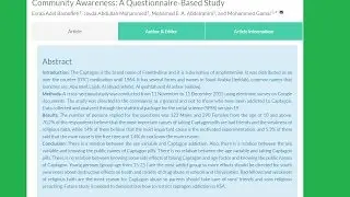 The Reasons Behind Prevalence of Captagon Addiction in Jeddah and Community Awareness A Questionnair