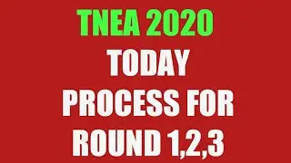TNEA 2020 | TODAY PROCESS FOR ROUND 1,2,3 | TNEA NEW UPDATE | VINCENT MATHS |
