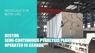 Beston Semi-Continuous Waste Tyre Pyrolysis Plant in Canada #bestongroup