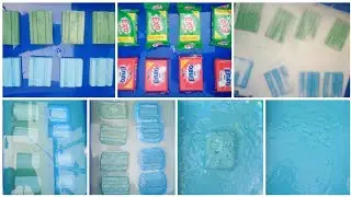 Blue💙 vs green💚 soap bars(exo vs enzo) #soakedsoapplay #blue #green #soap