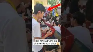 Playing drums on phone just like real drums🤯😱