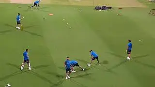 Indian cricket team slip catching practice