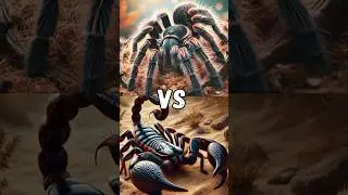 |Fun fact at the END!| Tarantula Vs. Scorpion #animals #facts #scorpion #animal