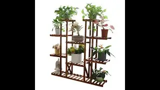 46in Wood Multi-Tier Plant Stand