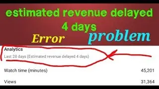 estimated revenue delayed 4 days | PROBLEM 🔥🔥🔥🔥