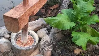 ASMR  Water-Powered Corn Mill  #1