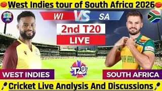 South Africa vs West Indies LIVE | 2nd T20 Match | SA vs WI Live Match Today | Cricket Live Score