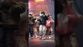 Cats dancing hip hop on Mi Genta #animation #cinematic #magical