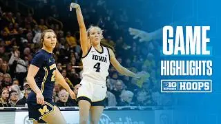 Michigan at Iowa | HIGHLIGHTS | Big Ten Women's Basketball | 02/22/2026