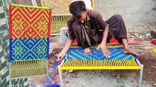 The Old Traditional Single Bed | Charpai Made By Metal | Mass Production