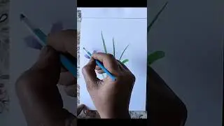 # How to make lavender 🪻 flower #using water colour #nature lover#art #floral art#shortsfeed #yt