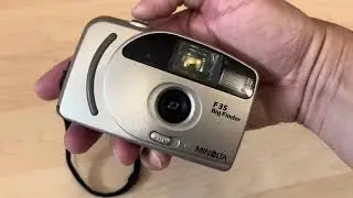 Minolta F35 BigFinder old photo camera 35mm filmroll shoot compact device test