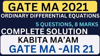 GATE 2021 ODE COMPLETE SOLUTION