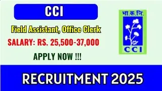 CCI   RECRUITMENT 2025  notification  out