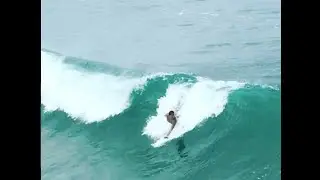 Bodysurfing Babe Testing Slyde Handboards at Oceanside Pier