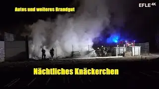 Autos, Baucontainer, F&auml;sser und Anh&auml;nger in Leipzig-Neulindenau abgebrannt [13.03.2020]