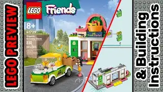 PREVIEW: LEGO FRIENDS, Set 41729 - Organic Grocery Store & Building Instructions! LEGO 2023