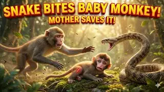 Part|01 Cute Baby Monkey Almost Dies! Snake Bite Rescue by Mother | 3D Wildlife Story 🐒💔🐍