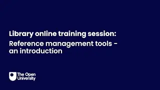 Reference management tools - an introduction