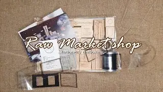 Raw Market Shop 文具開箱 & 拼貼分享｜Stationery unboxing & collage with me