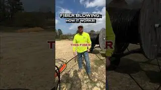 HOW FIBER BLOWING ACTUALLY WORKS! #jobs #fiber #utilities #fiberblowing #topjobs #bluecollar