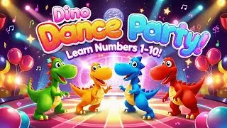 Dinosaur Dance Song 🦕 | Count 1-10 & Learn Colors | Baby EDM Beats