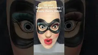 Making a Harley Quinn latex mask !! #halloween #harleyquinn #harleyquinnedit #latexmask #mask