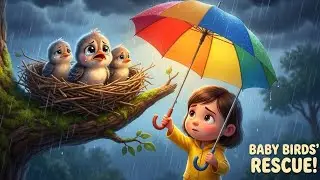 The Rainy Day That Saved Baby Birds 🐦💛 | Kids Moral Story