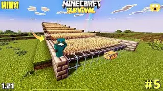 Minecraft Pe Making Automatic Wheat Farm 1.21  Survival Series Episode 5