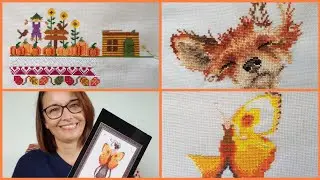 Starting 2 New Autumn Cross Stitch Projects - Simply in Stitches Flosstube