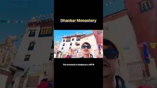 This Monastery Is Hanging on a Cliff 😳 | Spiti Valley #shorts #dhankarmonastery #spitivalley