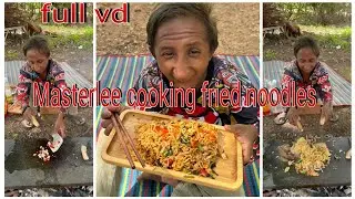 #masterlee cooking fried noodles 🍜 on Rock plate